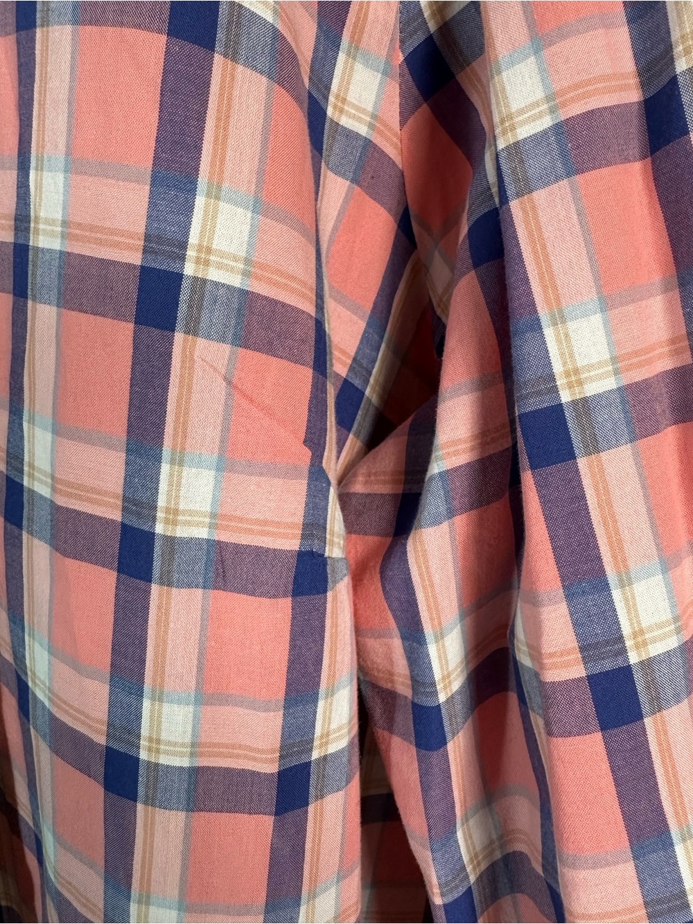 Talbots Pink and Blue Plaid Button-Down Shirt - Picture 6 of 10